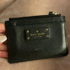 Kate Spade black zippy wallet
